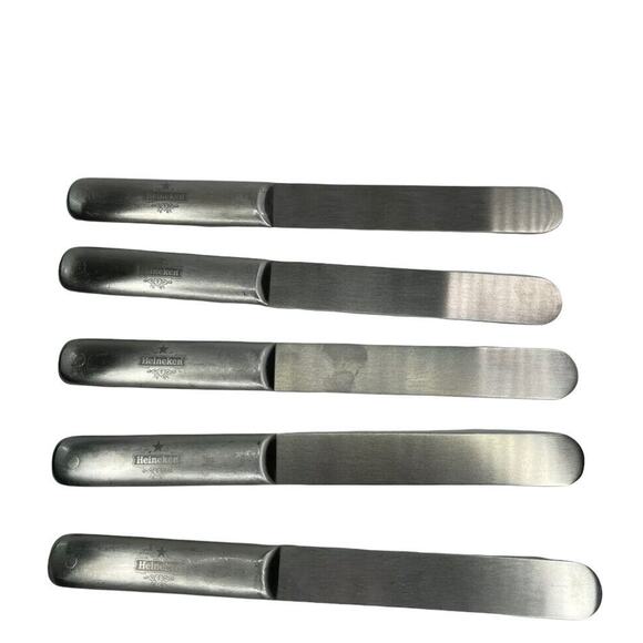 Heineken Skimmer Beer Modern Metal Set Of 5 Stainlessteel Skimmers - Picture 6 of 8